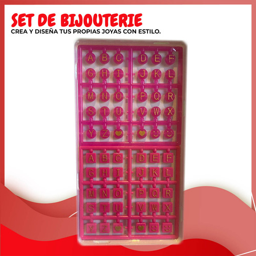 Set De Bijouterie Completo Para Armar Pulsera Con Letras