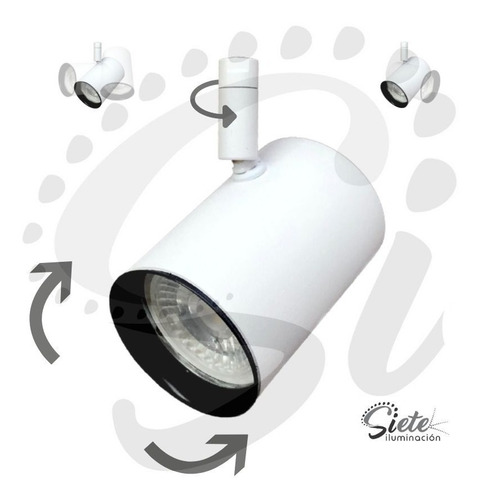 Imagen 2 de 5 de Aplique Barral Riel 1 Metro 5 Luces Led 7w Completo Spots Direccionables Plafón Móvil Minimalista Incluye Lámparas Led