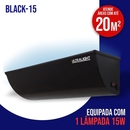 Armadilha Luminosa Pega Insetos Mata Mosca Mosquito Black-15