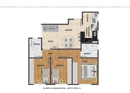 Imagem 3 de 3 de Apartamento Com 3 Quartos Para Comprar No Letícia Em Belo Horizonte/mg - 2765