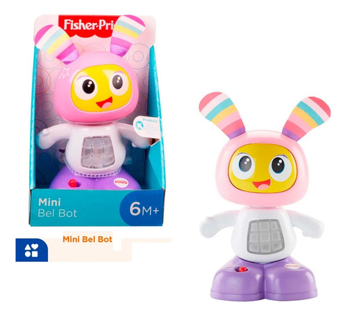 Muñeco Fisher Price Mini Bel Bot Musical Rosa 14cm