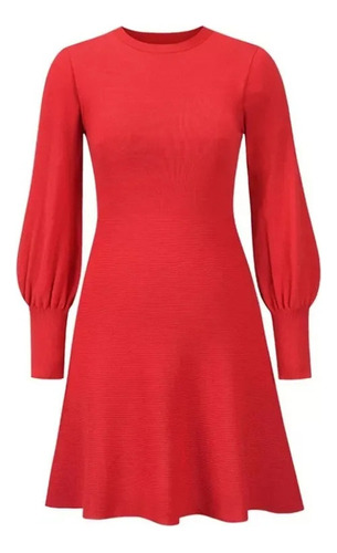 Vestido Punto Talla Grande Para Mujer Otoño E Invierno Nuevo