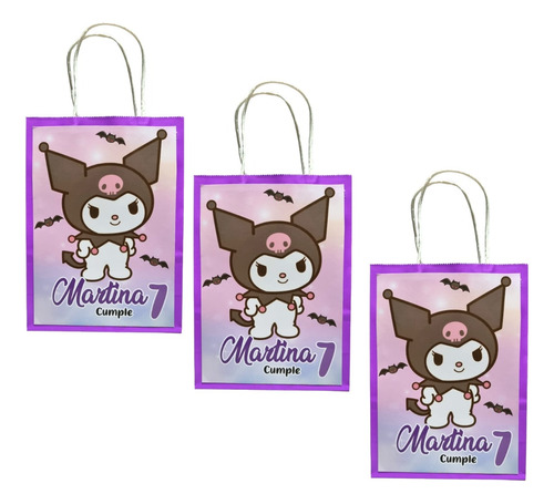 Bolsa Personalizada Cotillon Cumpleaños  X12 Kuromi