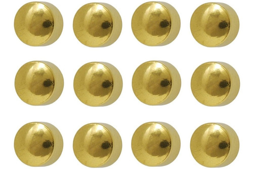 Broqueles Aretes Perforacion Caflon Gold Studs 3mm 12 Pares