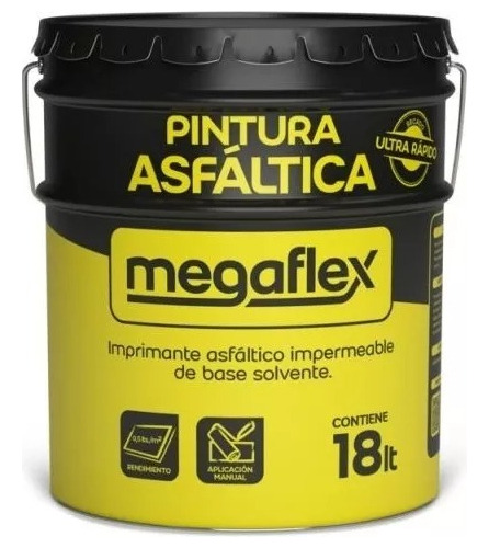 Pintura Asfaltica Megaflex Secado Rapido 18lts