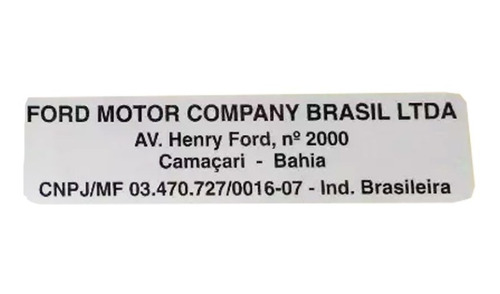 Calco Fabricacion De Vehiculo Ford Fiesta One 02/14 Orig