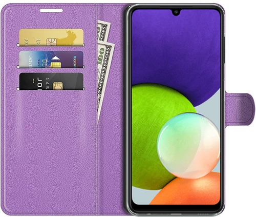 Capa Capinha Carteira Galaxy A22 4g Tela 6.4 Case Couro Flip