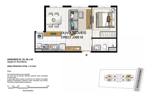 Imagem 19 de 23 de Apartamento A Venda Pronto Para Morar Com 37mts 2 Dormitórios, Na Liberdade Perto Do Metrô - Ap37golib - 71011603