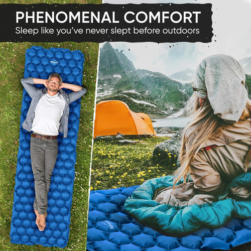 Colchoneta Ultraligera Dormir Camping Bolsa De Inflado,...