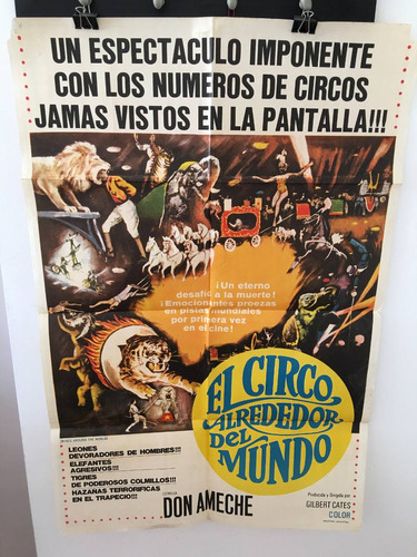 Afiche De Cine Original - El Circo Alrededor Del Mundo