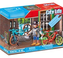 Comprar Playmobil Taller De Bicicletas Electricas 45pcs Muñeco 70674