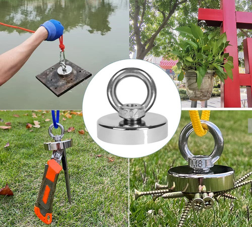 Iman Neodimio Pesca Magnetica 48mm 75kg Detector De Metales