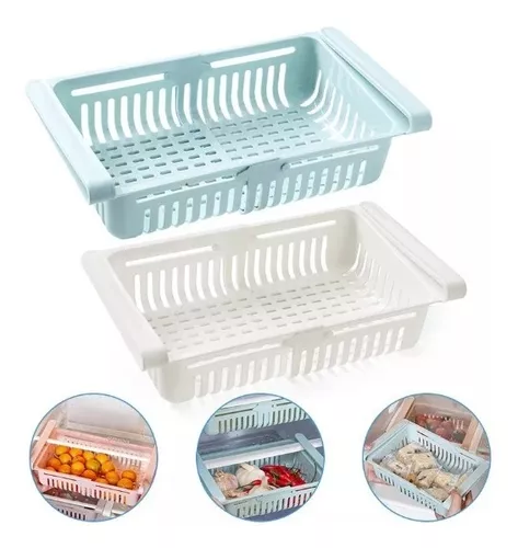 Organizador de nevera Cajones de nevera apilable Organizador de nevera  Congelador Encimeras de cocina Gabinetes (color aleatorio) (6pcs)