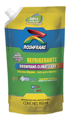 Anticongelante verde Roshfrans pronto para uso 950 ml