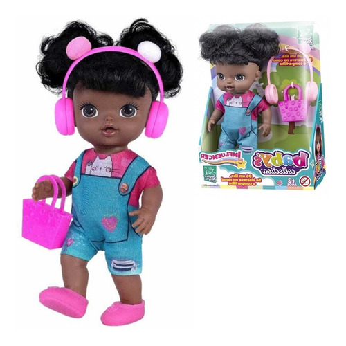 Boneca Baby Colection Influencer Negra Super Toys Lançamento