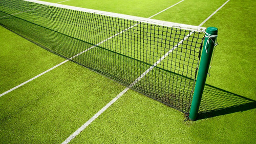 Red De Tenis Oficial Con Cable De Acero 12.7mx1.05m Embreada