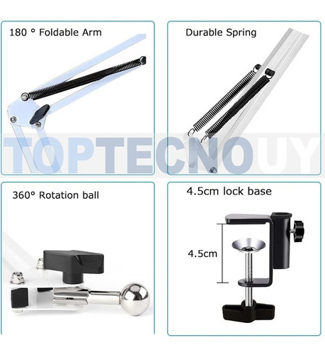 Imagen 6 de 7 de Soporte Celular Tablet Escritorio Mesa Brazo Extensible Pro®