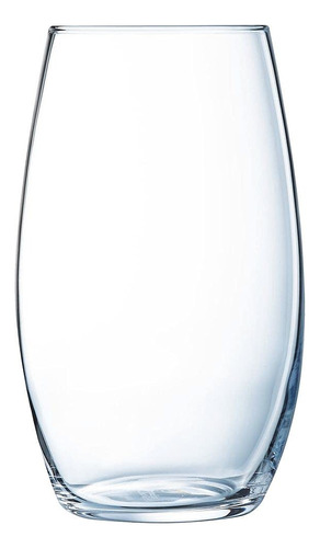 Set X 6 Vaso Alto Cristal Quarzo Arcoroc Primary 400 Ml Color Transparente