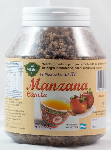 Te De Manzana Y Canela Granulado Mildford Sin Tacc X 360 Grs