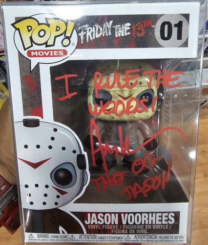 Funko Pop Jason Voorhees 01 Autografiado Por Ari Lehman (Usado)