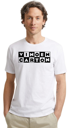 Remera Vino En Cartón - Graciosa - Algodón - Unisex - Diseño