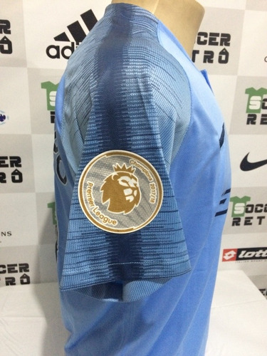 Camisa Manchester City 2018-19 Aguero 10 P. League À P/ Ent