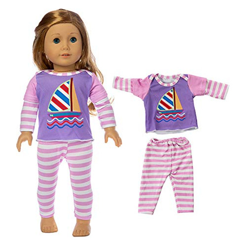 Ropa Del Bebe De Muñeca De 2 Piezas Velero Pijamas De ...