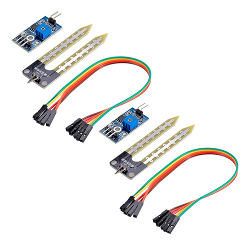 Mgsystem 2 Modulos Sensor De Humedad De Suelos Arduino Pic