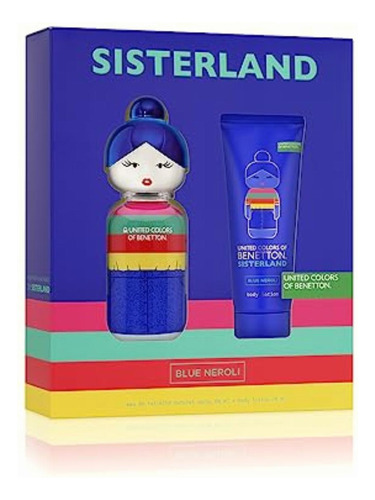 Z4 Set Benetton Siterland Blue Neroli 2pzs 80ml Edt