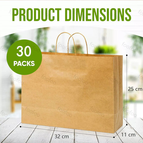 Q 30 Bolsas De Papel Ecológicas Portátil Decorativas Regalo