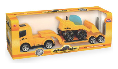 Camion De Carga Con Tractor Cargador Pala Mamute Usual Ik Color Amarillo