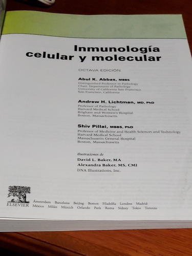 Abbas Inmunología Celular Y Molecular 8/ Ed