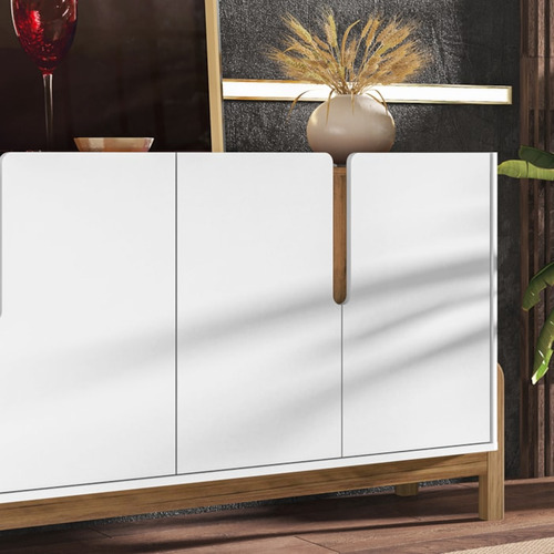 Buffet Aparador 4 Portas 170cm 050518 Branco Cedro Dcasa