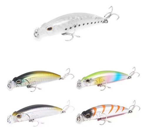 5 Señuelos Flotantes Minnow Crankbaits, Como Señuelos Duros,