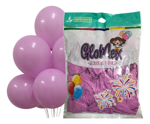 Globos Glomex 12 Liso Latex 100 Unidades Colores A Elegir Fiusha Pastel Glomex 12 Estandar