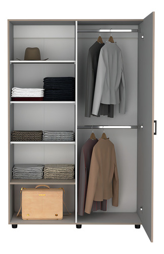 Closet Eco 184x120x46 Rta Color Bardolino Blanzo Mqz