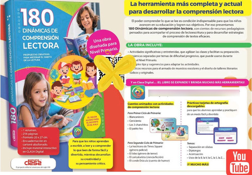 180 Dinámicas De Comprensión Lectora Clasa Pasta Dura
