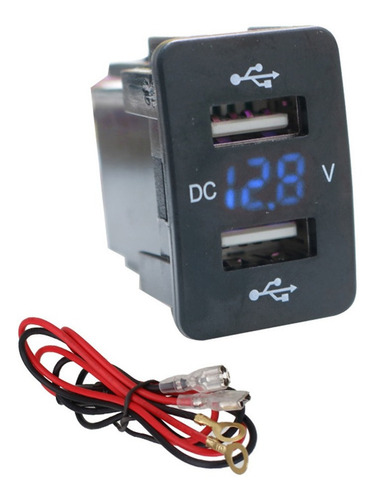 Cargador Usb Doble 4.2a Voltímetro 12-24v Toyota Honda Otros