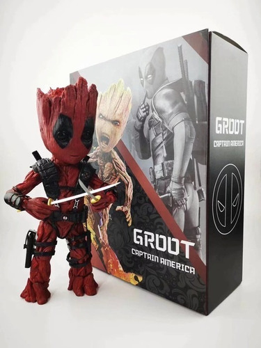 Figura De Groot En Cosplay De Deadpool