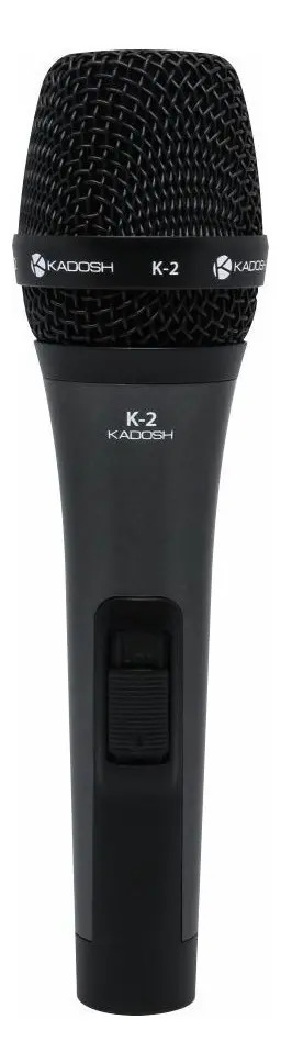 Microfone Com Fio Kadosh K-2 Cardioide Dinâmico XLR Profissional para Voz Karaokê Igrejas Eventos com Cachimbo