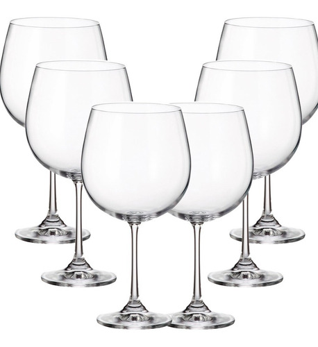 Imagen 2 de 9 de Copa Gin Tonic Cristal Bohemia Original 670ml Set X 6