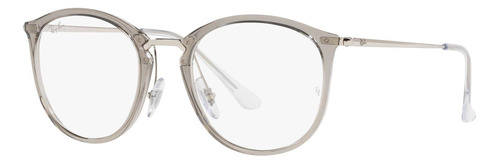 Anteojos Marco Armazón Ray Ban Rb7140 8125 Gris Transparente