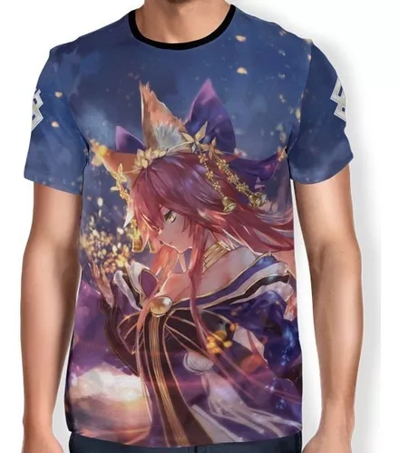 Camiseta masculina Anime Fate Stay Night Personagens Camisa