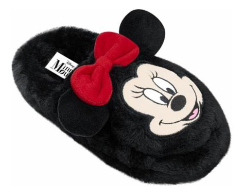 Pantufla Para Mujer Confort Minnie Mouse Negro Dami