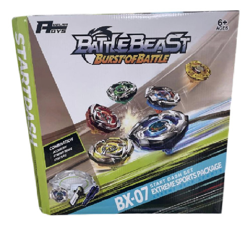 Juego De Batalla De 4 Piezas Battlebeast Burst Bx-07 Blanco