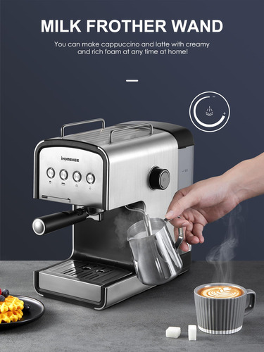 Cafetera Expreso 15 Bar Para Capuchino Y Latte Con Espumador