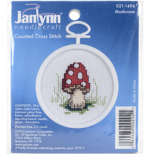 Janlynn Mini Kit De Punto De Cruz De 2.5 Pulgadas (18 U...