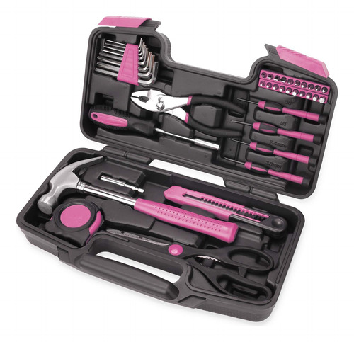 Kit De Herramientas Multiusos Para El Hogar, Color Rosa, De