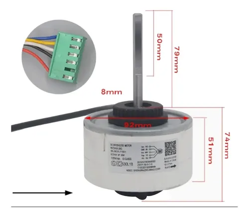 Motor De Ventilador De Ar Condicionado Wzdk58-38g Dc310v 8p