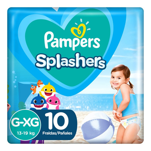 Pañales De Agua Pampers Splashers Talle G/XG